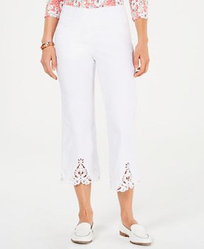 Crochet-Bottom Wide-Leg Capri Pants - Shenayah Beauty Shop