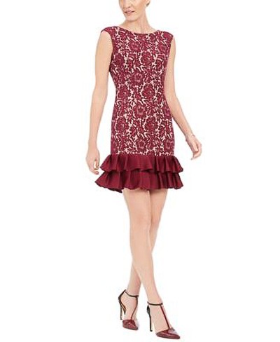 Donna Ricco Sleeveless Lace Dress with Cupcake Hem Shenayah Beauty Shop Donna Ricco Sleeveless Lace Dress with Cupcake Hem Shenayah Beauty Shop
