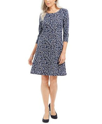 KAREN SCOTT SPORT-MMG, 3/4 FLORA NOUV DRESS