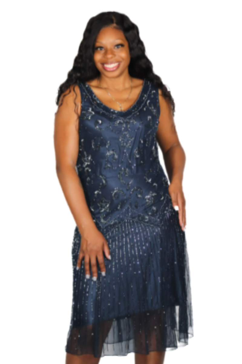 Fitted Black V-Neck Dress