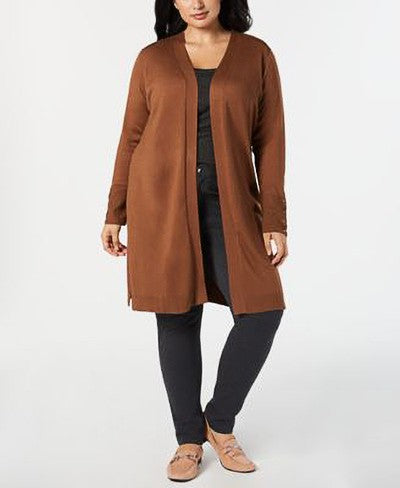 JM COLLECTION-MMG, LACE UP SLV DUSTER