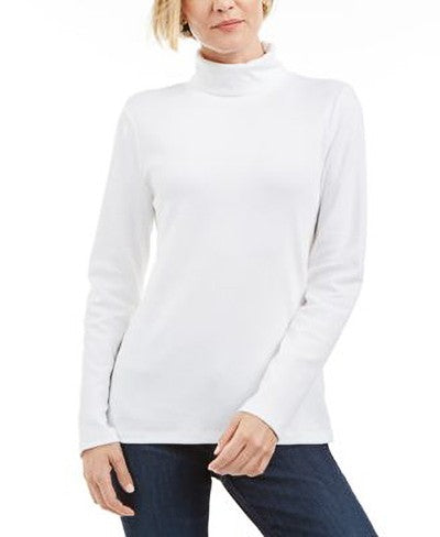 KAREN SCOTT Long-Sleeve Turtleneck