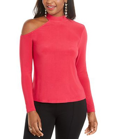 THALIA SODI/REUNITED LLC L/S SHIRRED MOCK NECK TOP - Shenayah Beauty Shop