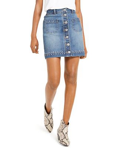 INC-MMG STUDDED TRIM SKIRT