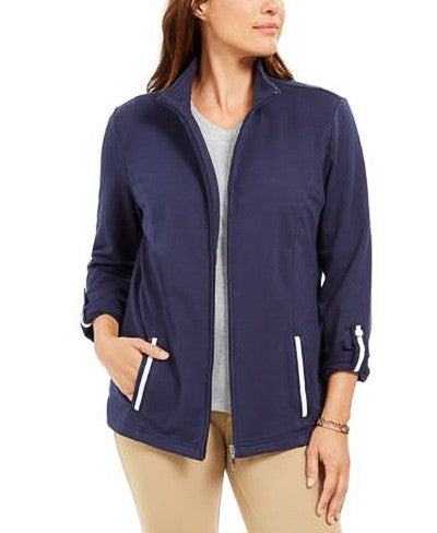 KAREN SCOTT SPORT-MMG LS FT RIBON TRIM JKT