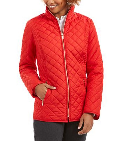 CHARTER CLUB-MMG WVN LS QUILT JKT