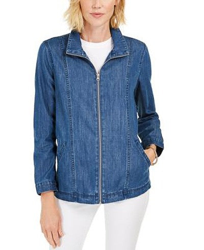 KAREN SCOTT Women's Blue and Navy Jacket