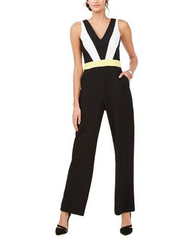 VINCE CAMUTO/G-III APPAREL GROUP SLV V NCK COLOR BLOCK JUMPSUIT - Shenayah Beauty Shop