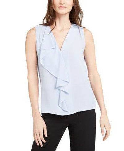 CALVIN KLEIN/G-III APPAREL GROUP SLVLS RUFFLE BLOUSE - Shenayah Beauty Shop