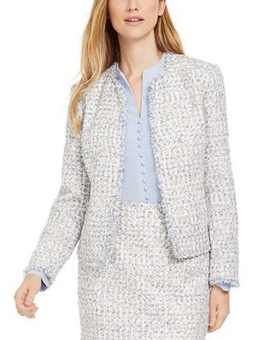 Calvin  Klein , Open Front Tweed  Boucle Jacket - Shenayah Beauty Shop