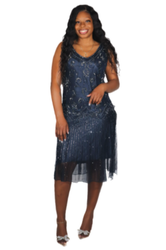 Fitted Black V-Neck Dress
